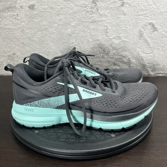 Brooks Trace 3 Gray Green Womens Size 9B Running Lace Up Athletic Sneakers - Picture 1 of 10